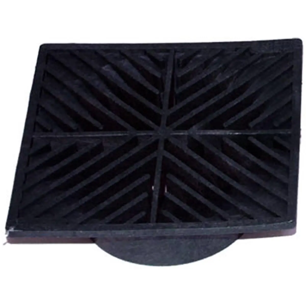 212 MAIN Black Square Structural Foam Polyolefin Drain Grate - 4x6 in., UV-Resistant, Traffic-Rated Outdoor Sewer Drain Grate