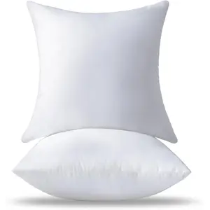 18 x 18 Pillow Inserts Set of 2 -  Soft and Fluffy 18 Inch Medium Sofa Decorative White Square Throw Pillow Inserts Stuffing for Living Room Couch and Bedroom Interior Cushions