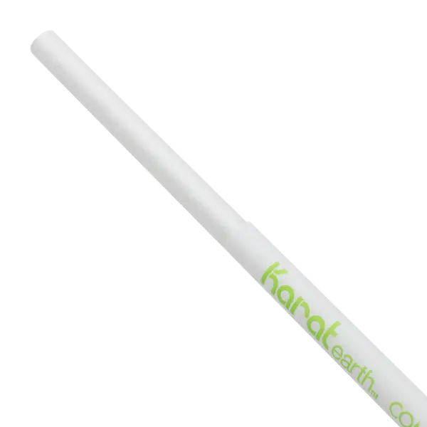 Karat Earth 7.75" Jumbo Paper Straw (5mm) Paper Wrapped, White - 2,000 pcs