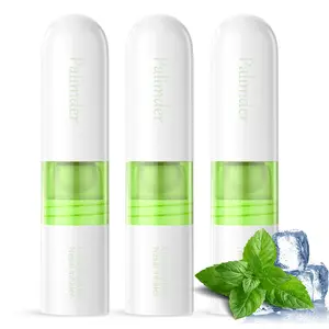 3-Count Palimder Mint Nasal Stick with Peppermint Oil - Drug-Free Portable Nasal Inhaler for Sinus Relief & Mental Clarity, Soothing Aromatherapy Stick for Adults & Students, Anti-Fatigue, Anti-Itching and Mosquito Bite Prevention