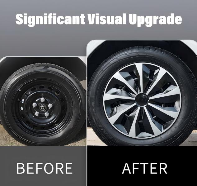 16 Inch Wheel Rim Covers Set of 4 | Universal Hubcaps for Steel Rims, Car Truck SUV Van Wheel Decor & Protection