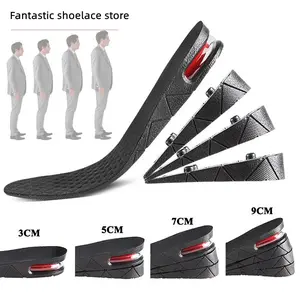 Adjustable Height Insole Cushion Pad, 4-Layer Design, 9cm Increase, Comfortable & Durable, Ideal for Outdoor Sports Use, Breathable Heightening Insoles, Height Increasing Insole