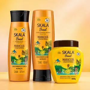 Skala Brasil Expert Viral Brazilian Hair Care Kit Maracujá & Patauá Oil Shampoo Conditioner 250ml Each Passion Fruit Hair Cream 35.2 oz Nourishing Cleanser Set Haircare Hydrating Moisturize