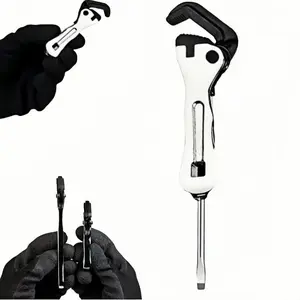 Mini Stubby Wrench - 2-in-1 Self Adjusting Pipe Vise Tool for Tight Spaces - Compact & Versatile Plumbing & Mechanical Wrench (3.75 Inch Size)