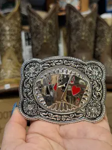 Cowboy Belt Buckle - Lightweight Western Accessories for Belts, 3.5x2.5 in