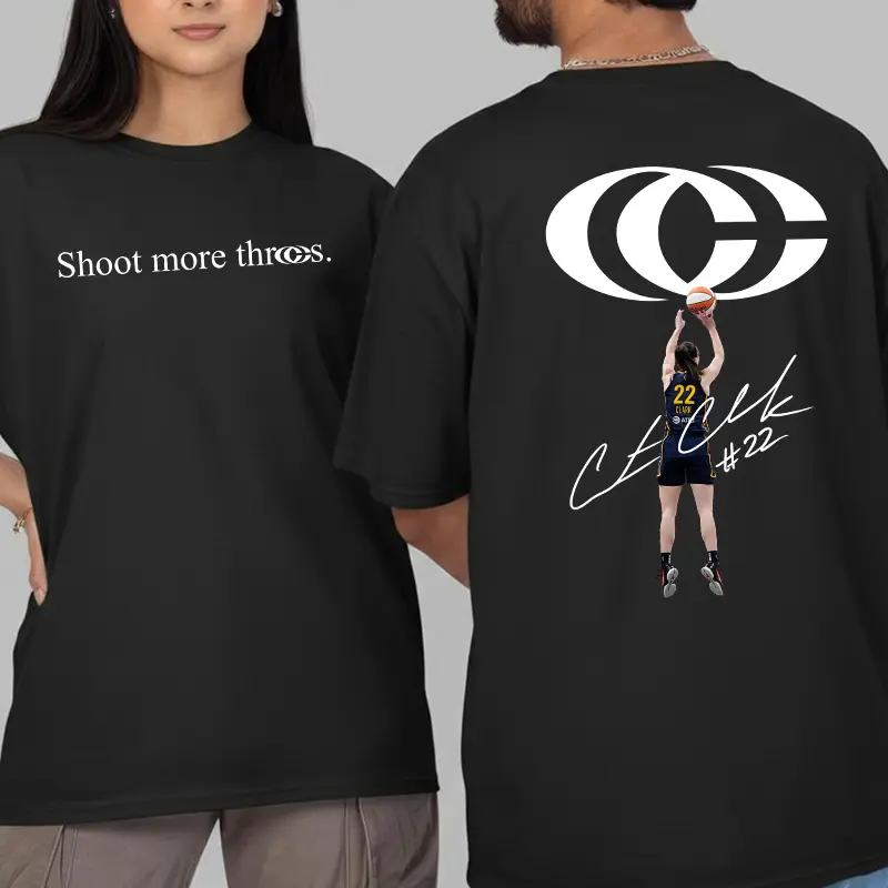 Caitlin Clark shoot more T-Shirt , #22 Clark Tee Gift For Him Multi Color, Size For Men,Women