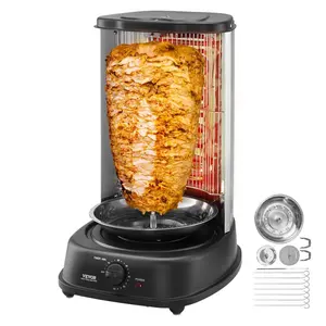 VEVOR Stainless Steel Shawarma Grill Machine Vertical Gyro Rotisserie Doner Portable