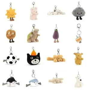 Jellycat Soft Plush Keychain - Adorable Rabbit & Animal Bag Charms | Cute Cuddly Collection | On-the-Go Accessory | Ideal Charm for Girls | Stylish Keyring | Kawaii Gift Option