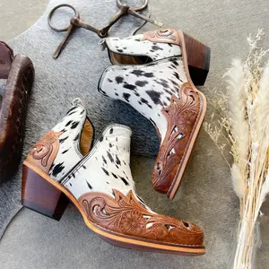 Ranch Dust Cowhide Booties*