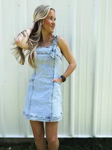 Wallen Denim Buckle Dress