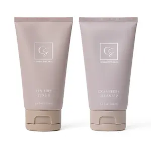 Cleansing Duo AM & PM Skincare Set – Tea Tree Exfoliating Scrub + Cranberry Detox Cleanser – Refreshing, Hydrating Daily Cleanse