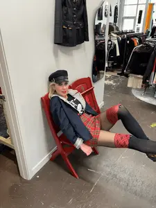 'IT'S A FILTHY WORLD WITH LIVE IN" Navy Sateen