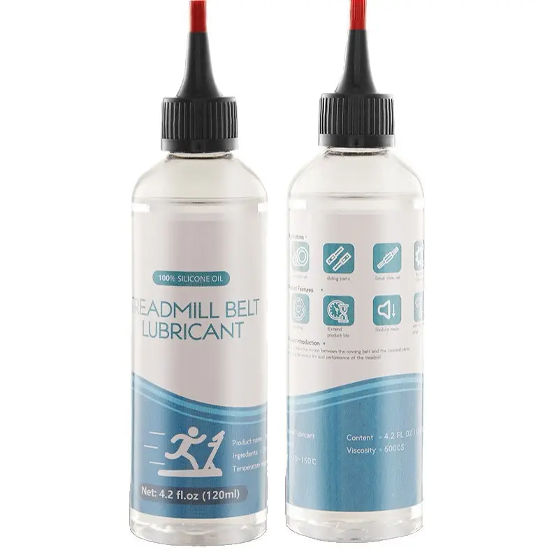 Treadmill Belt Silicone Oil 100% Pure Silicone Lube High-Temperature Resistant Stable Formula Reduce Noise Friction Extend Treadmill Life Easy Application with Precision Tubes Screw Caps 500cs Viscosity 4.2 Ounce for Home Gym Commercial Running（2 pieces ）