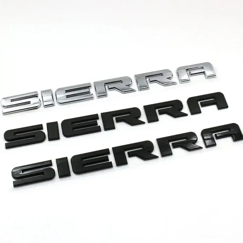 2026 New SIERRA new old letter logo car stickers for GMC sierra original rear boot label trunk modified Accessories decoration decals For your Cars