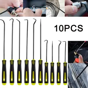 10pcs Car Repair Tool Set, Precision Hook Selection and Tire Patching Tools, Oil Seal Screwdriver, Suitable for Window Sealing Strips, Automotive Repair Tools, Automotive Maintenance Tools