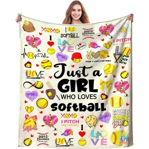 Ultra-Soft Flannel Fabric Blanket, 50"x40" Fine Fibers All-Season Use Throw with Vibrant Print, Modern Multi-Size Option, Kids' Comfortable Lunch Break Bedding & Birthday Gift