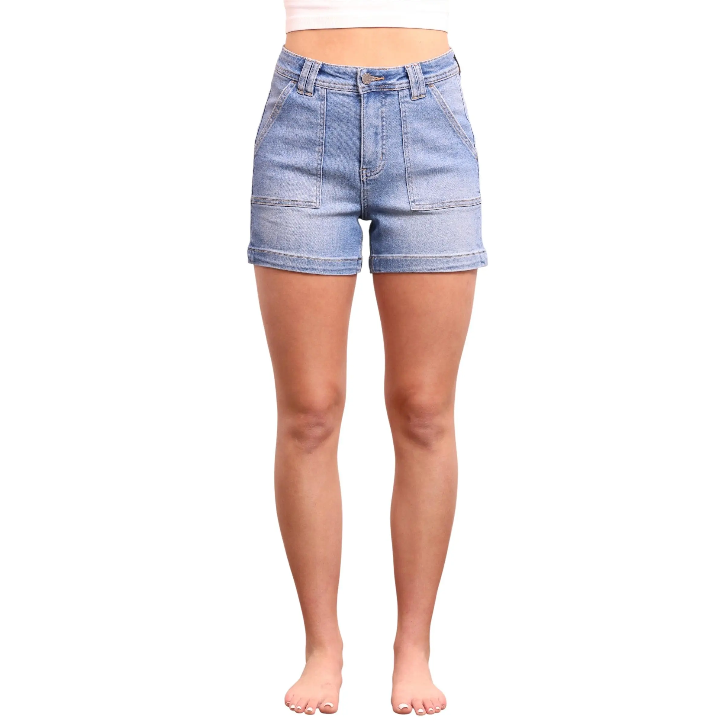 The Piper High-Rise Tummy Control Denim Shorts