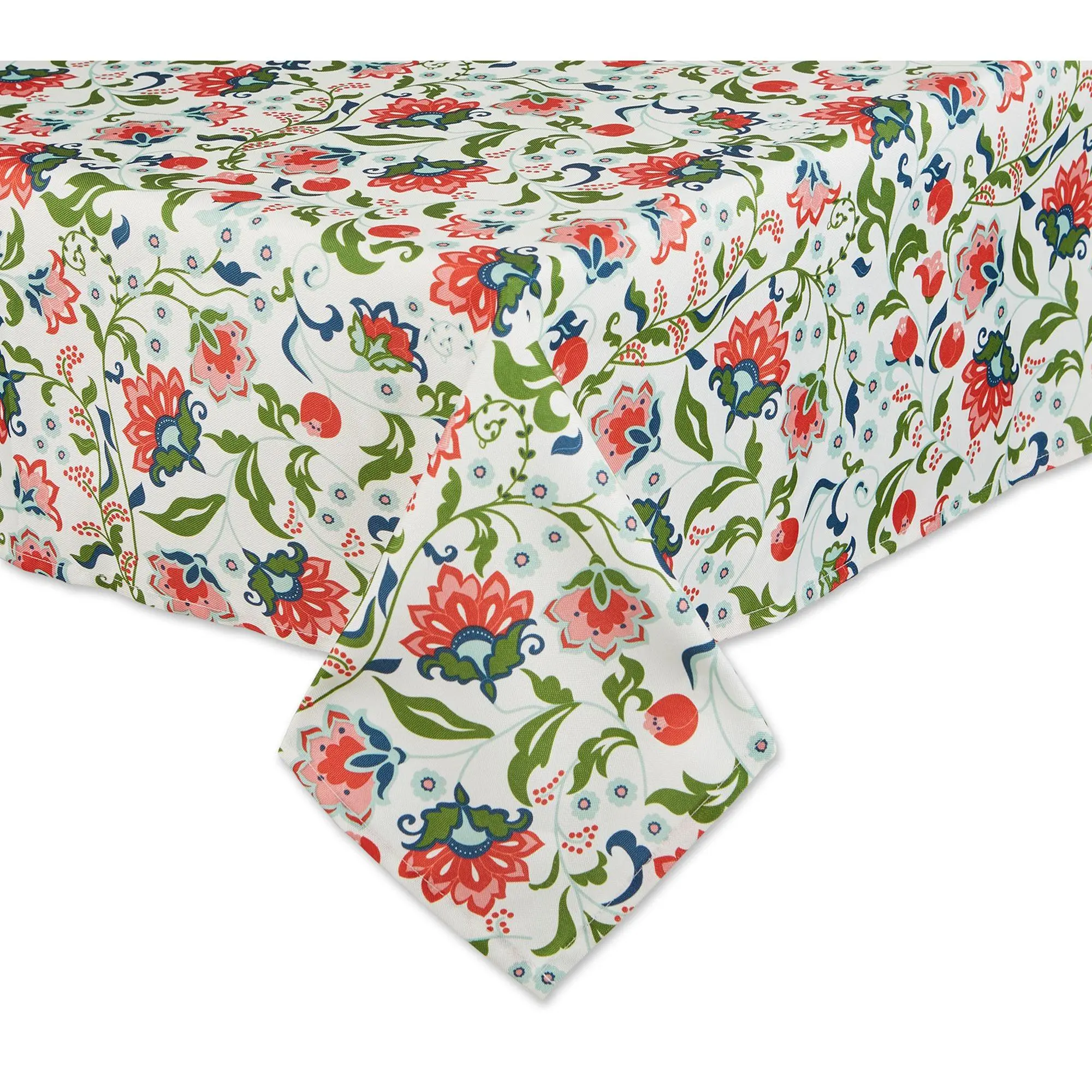 Design Imports 60" x 84" Garden Floral Outdoor Tablecloth