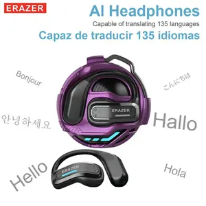 ERAZER X8 translation headset OWS headset Bluetooth 6.0 headset supports 135 languages ​​real-time Bluetooth translation to play music, phone call headset and conference summary headset