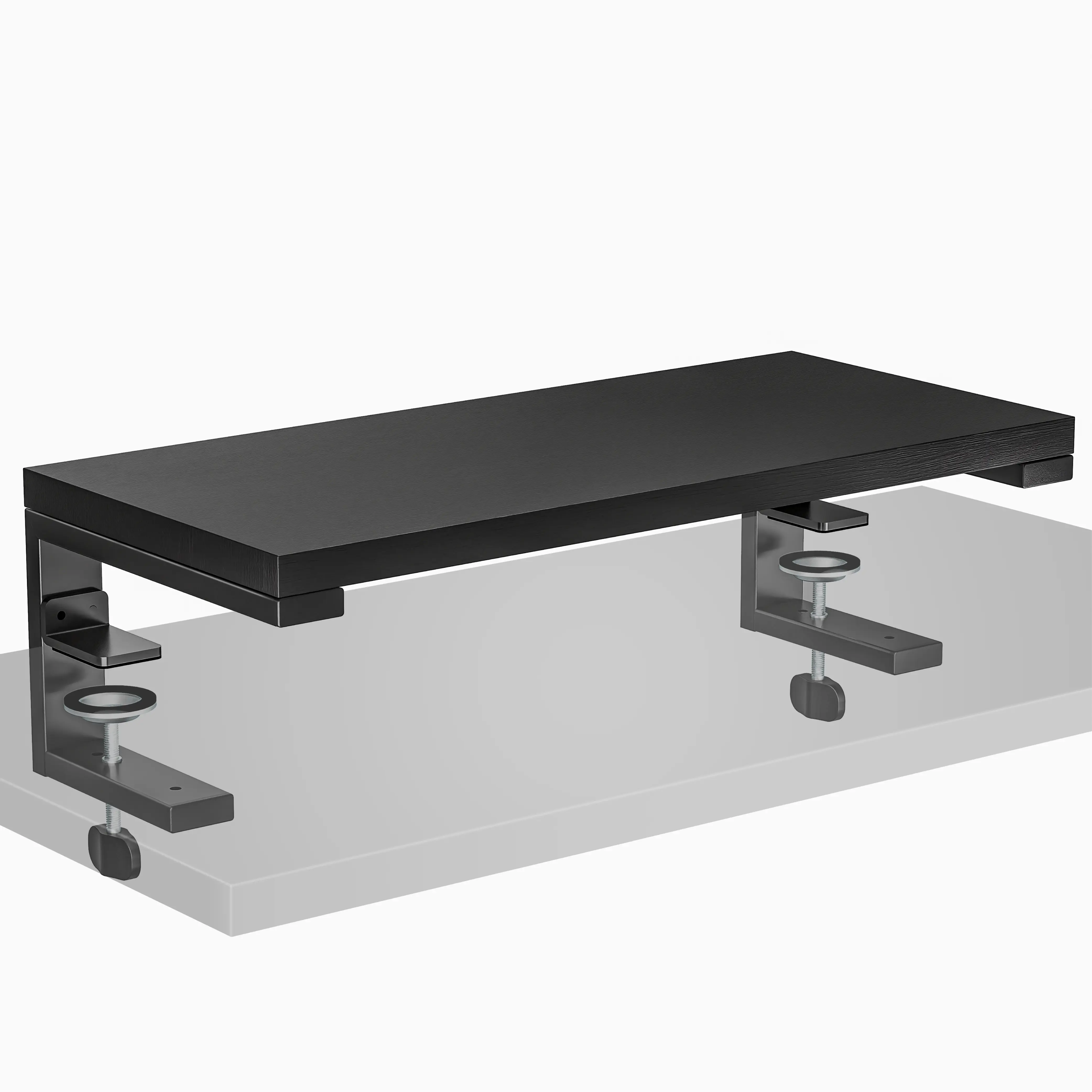 ARES WING 22-in Clamp-On Desk Extender Shelf, 22"x9.8" Heavy-Duty Tech Organizer Desktop Holder, Versatile Accessory for Gaming, Office Use, Black