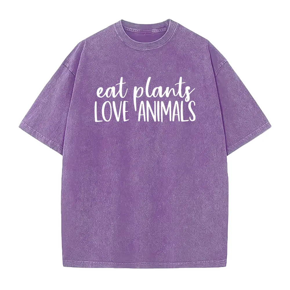 Washed T-shirt-Purple