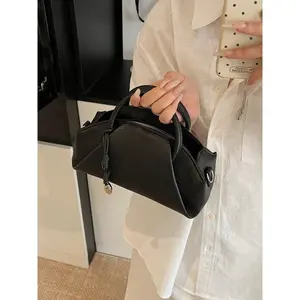 Niche design textured lychee pattern handbag, available in multiple colors, versatile crossbody mini bag, with detachable shoulder strap, perfect for daily outings, a must-have for fashionistas who want to take photos, Fashionable Crossbody Bag