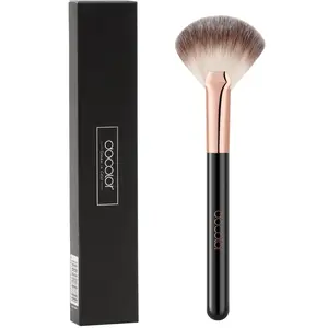 Fan Highlighter Brush for Precise Glow, Soft & Angled for Contouring & Blending. Perfect for Cheekbones, Nose, Cupid's Bow. Creates a Natural, Lit-From-Within Radiance. Soft Makeup Brushes, Face Makeup Brushes