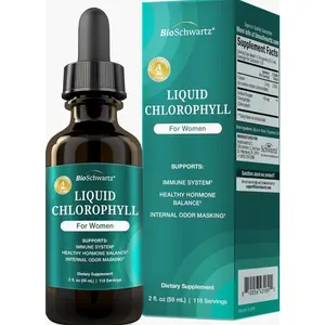 BioSchwartz Liquid Chlorophyll for Women - with Copper for Immune Support, Skin Health and Internal Deodorizer - Liquid Chlorophyll Supplement Drops for Women - Third Party Tested, 118 Servings