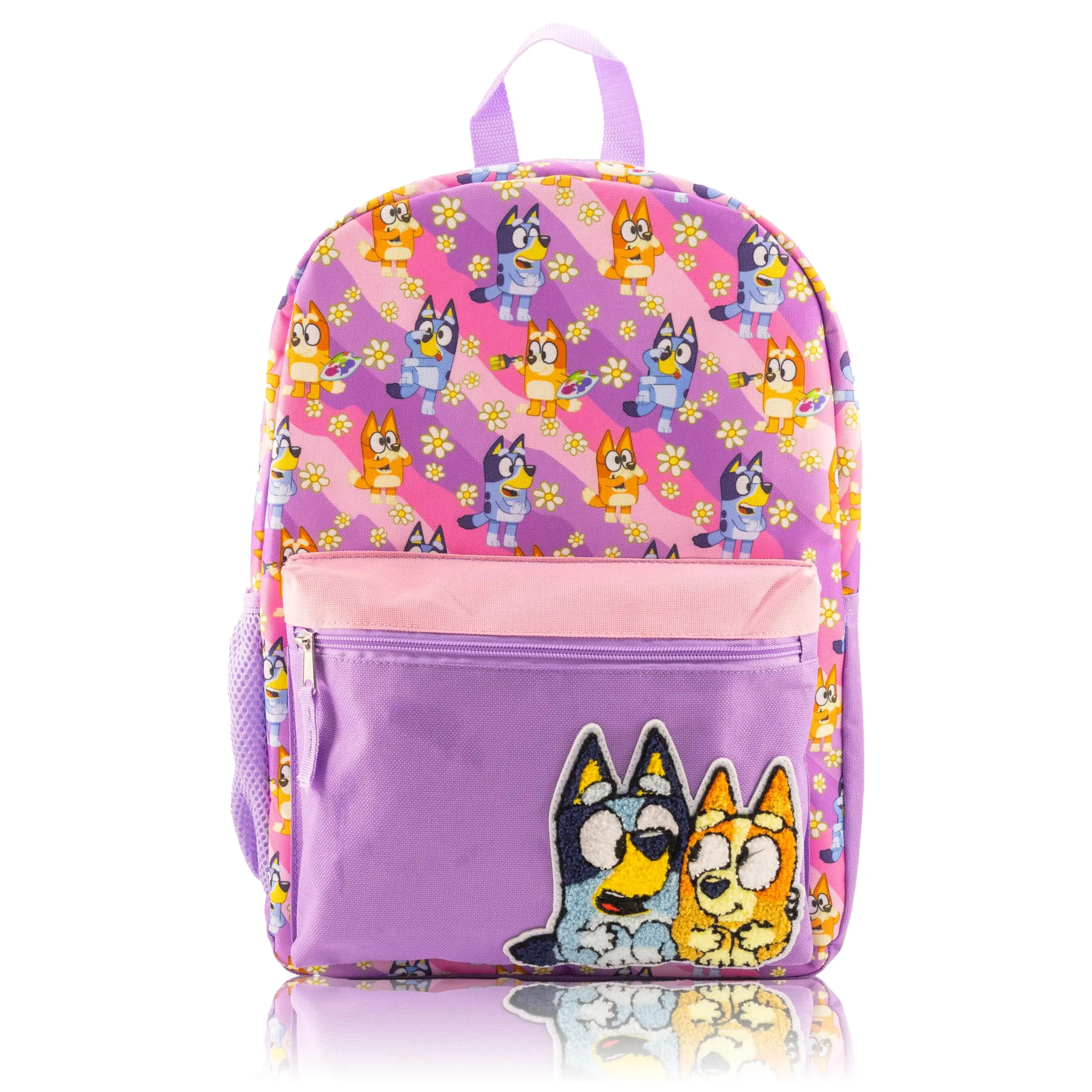 Fast Forward Hello Kitty, Bluey or Stitch Backpack for Kids | Embossed Print Bookbag for Girls, Boys, Unisex
