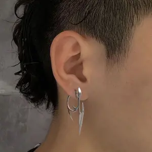 Cyberpunk Mechanical Style, Pierced Earrings, Personality, Hip-hop, Cool Dart, Dagger, Ear Skulls, Ear Hooks, Men and Women