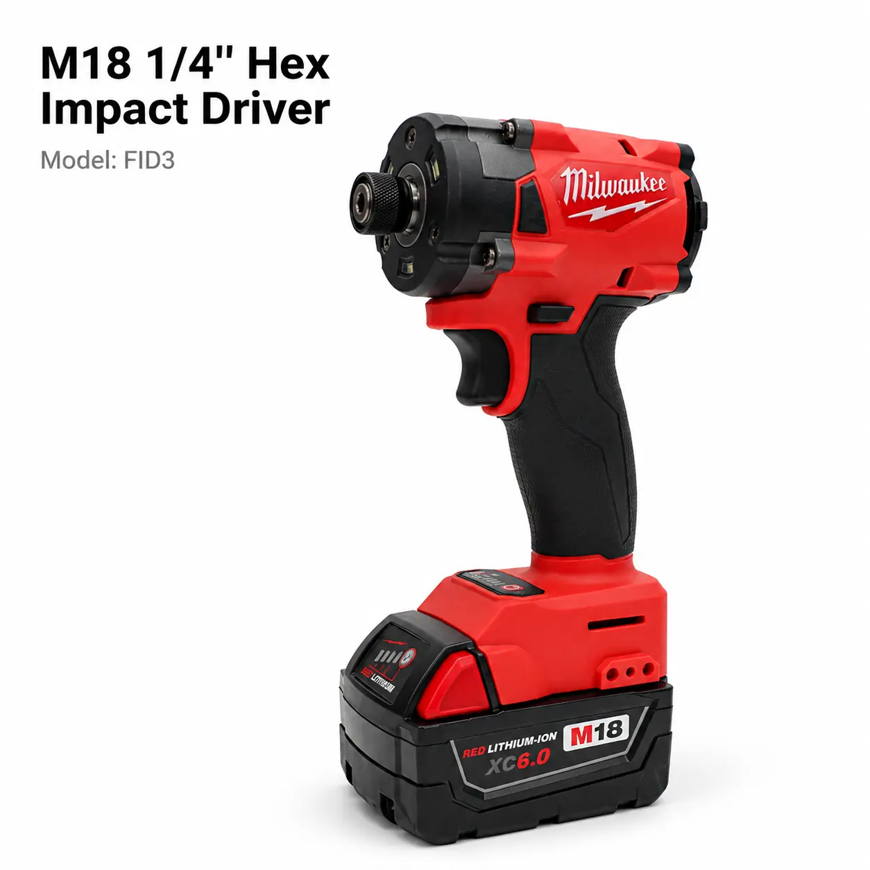 Milwaukee M18 FID3 1/4 Hex Brushless Cordless Impact Drill Driver - 300Nm Torque, Green Level Laser, Magnetic Hog Ring Anvil, Control Mode, Rapid Charger, Mount, Accessory Hardware, Power Tools, Cordless Power Tools for Deck Tightening, Cabinet Assembly
