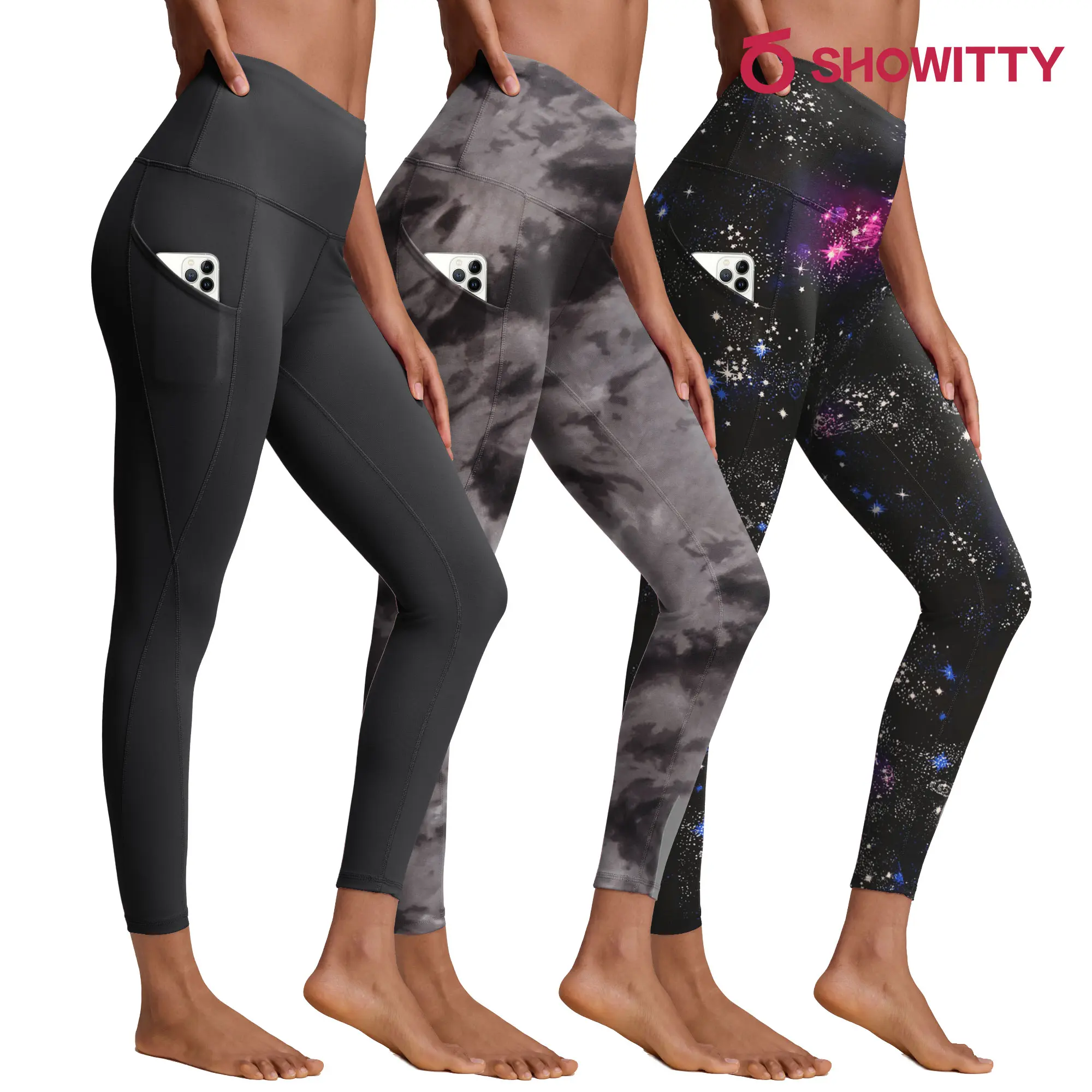 Black/ Black Tie Dye/ Galaxy (2 Pockets)