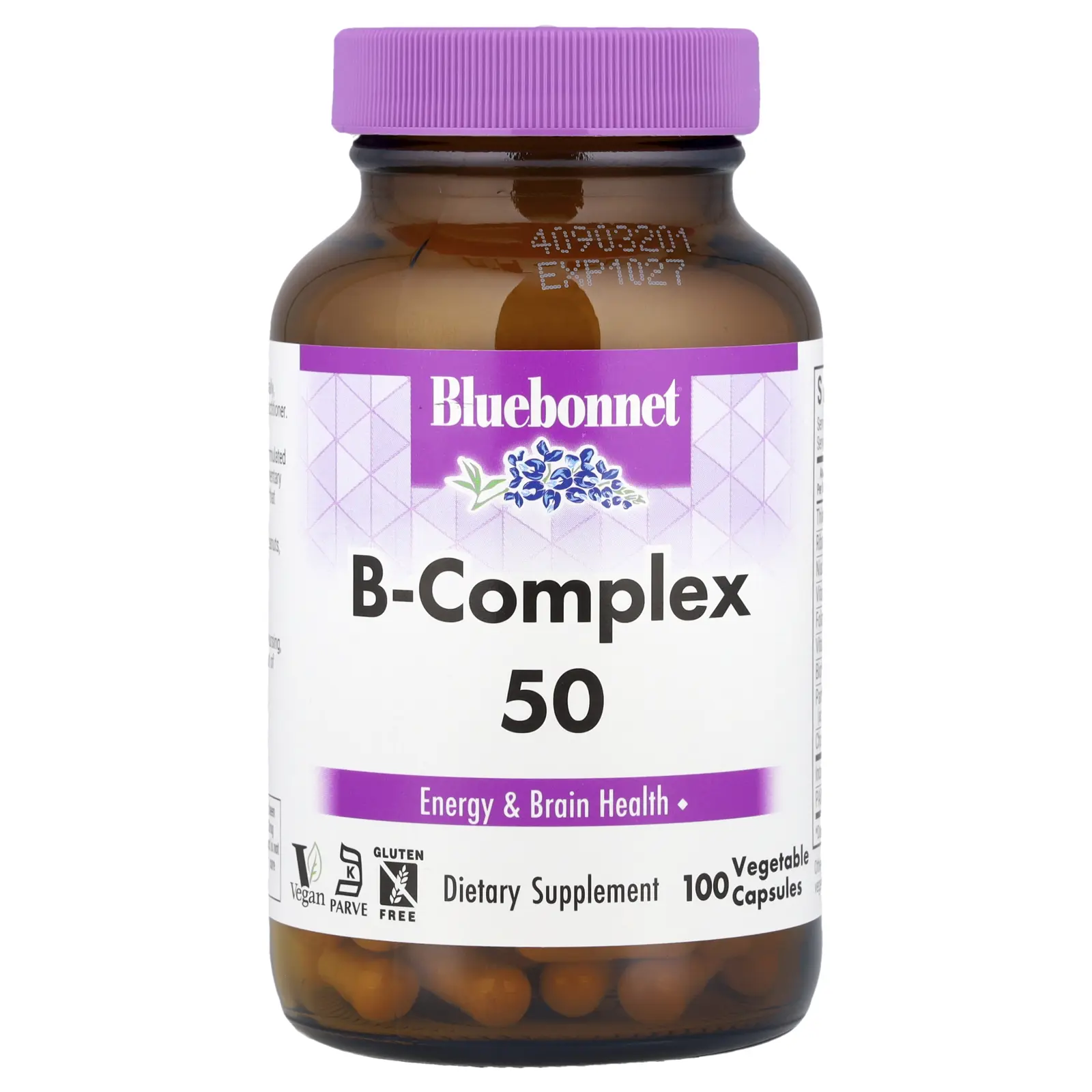 Bluebonnet Nutrition B-Complex 50, 100 Vegetable Capsules