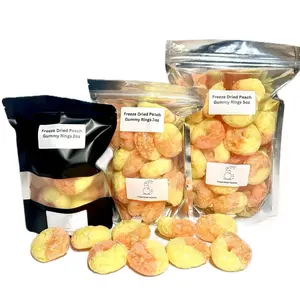 Peach Gummy Rings Freeze Dried - Pick Your Size - Freshly Made to Order Snacks