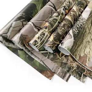Camouflage Vinyl Wrap Film Car Sticker Bubble Free Foil Gun Sticker Self-adhesive Car Camo Woodland Natural Decal Decoration