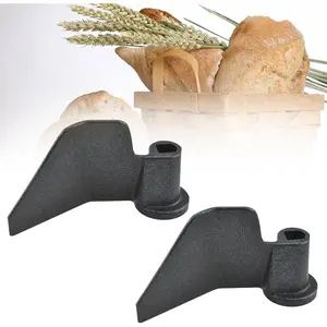 2 Pcs Bread Maker Kneading Paddle, Stainless Steel Non Stick Bread Machine Paddle Mixing Kneading Blade Replacement for Most Bread Maker (Black)