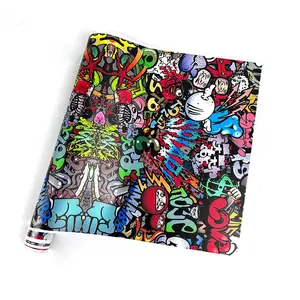 Graffiti Pattern Car Sticker, Car Decals, Graphic Decal, Sticker for Cars, 1 Count Waterproof Sunscreen Auto Rear Mirrors Fuel Tank Cap B Pillar Body Bike Sticker, Car Exterior Decoration Accessories, Vehicle Decoration