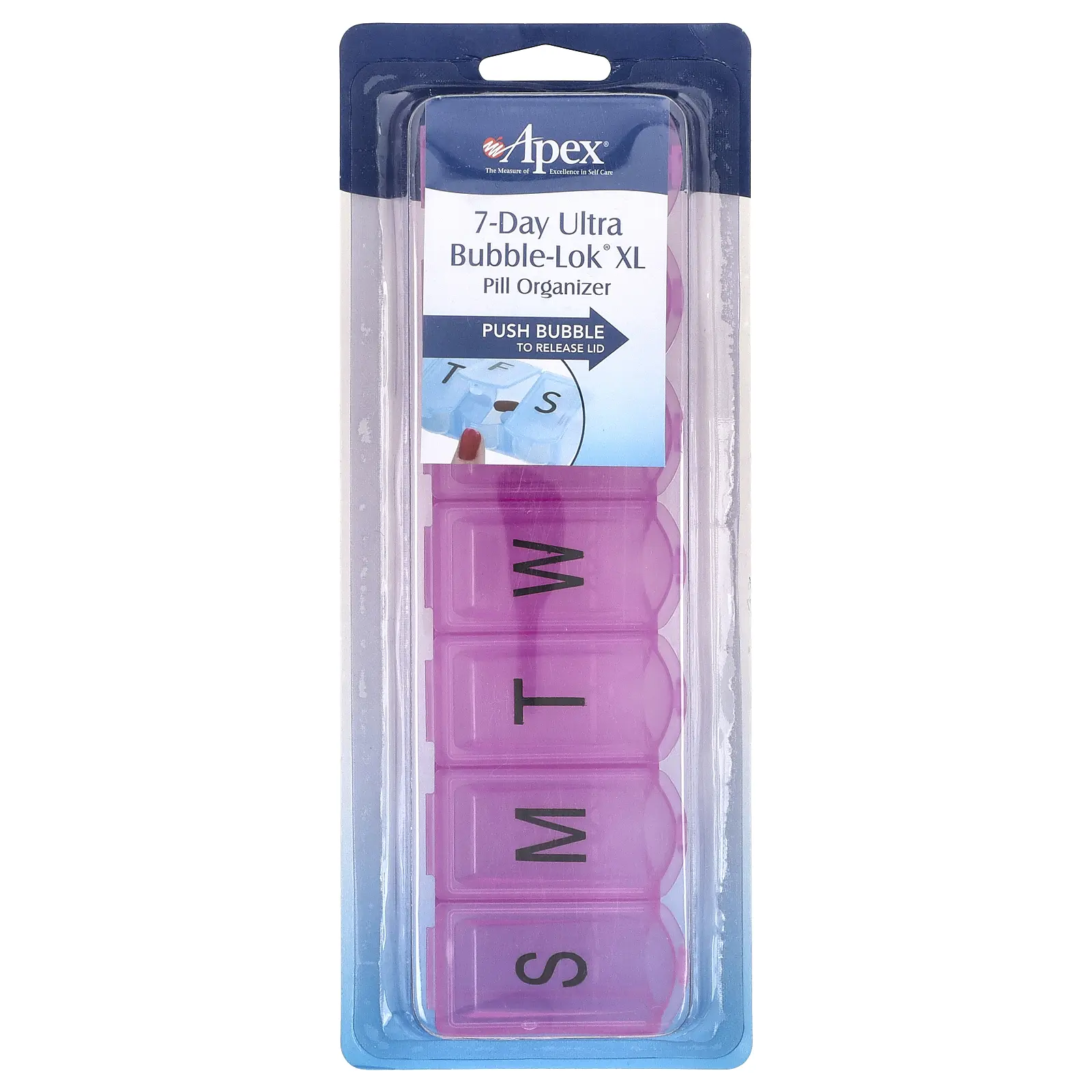 Apex 7-Day Ultra Bubble-Lok Pill Organizer, XL, 1 Pill Case