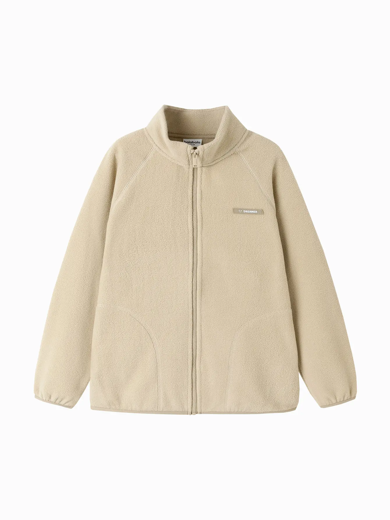 Balabala Kids Casual Comfy Jacket - 4-5 Years Boys' & Girls' Polyester Anti-Static Soft Lightweight Stand-Collar Outerwear with Ribbed Cuffs for School, Playtime (Spring 2026)