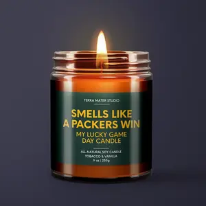 Smells Like A Packers Win Candle, Football Candle, Candle Gift