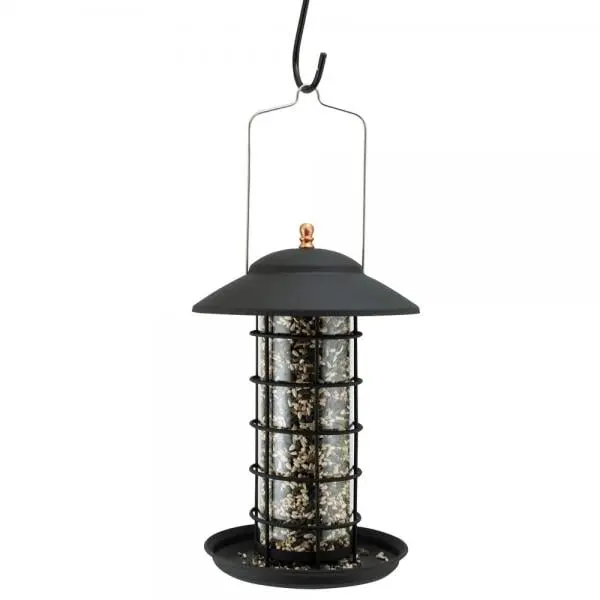 Woodlink WL25446 Modern Farmhouse Metal & Glass Tube Seed Feeder