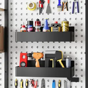 Magnetic Spice Rack 4 Pack, Rustproof Metal Magnetic Shelf for Fridge, Spice Organizer with Hooks, No Drill Kitchen Storage for Small Apartment, Fridge Organization