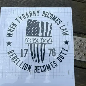 Window Decal - When Tyranny Becomes Law We The People Rebellion Becomes Duty 1776 Design