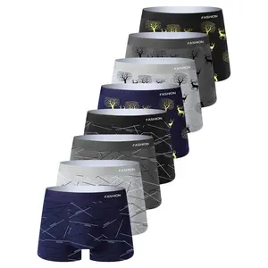 8PCS Men's Boxer Briefs Healthy Comfortable Soft High Quality Men's Underwear Boxers Casual Sports Trend Classic Men's Pants