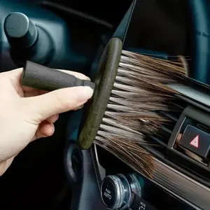 Walnut Wood Coffee Powder Cleaning Brush, Espresso Machine Cleaner, Soft Bristle Brush for Keyboards, Laptops, Cameras, Car Interior