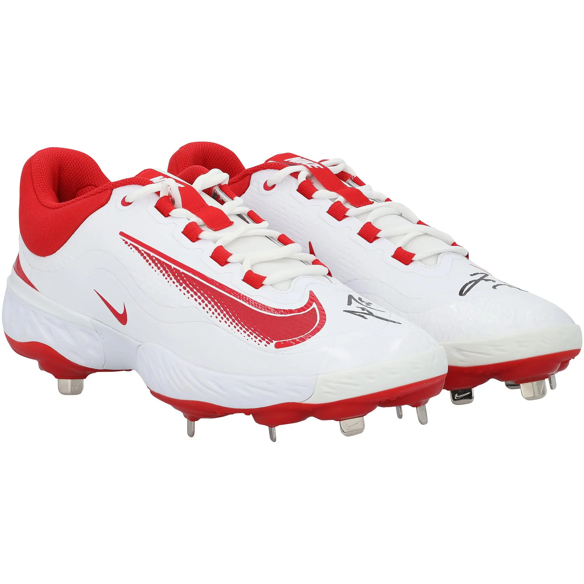 J.T. Realmuto Philadelphia Phillies Autographed Player-Issued White and Red Nike Cleats from the 2025 MLB Season - Fanatics Authentic Certified