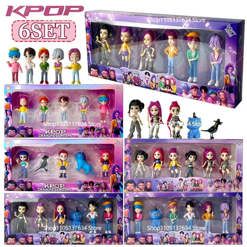 2026NEW Kpop Devil Hunter Rumi Zoe Mira anime polyvinyl chloride character collection desktop trinkets Childrens New Year gift