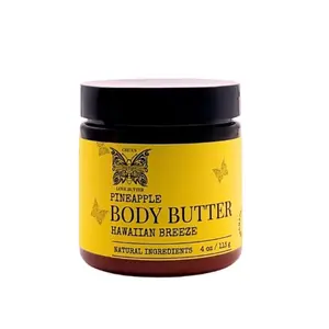 Cre'A's Love Butter LLC Organic Pineapple Body Butter Hawaiian Breeze 113g Luxurious Creamy Moisturizer with Shea Butter & Coconut Oil