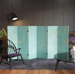 4 ft. Short Double Sided Voice of the Sky Canvas Folding Screen