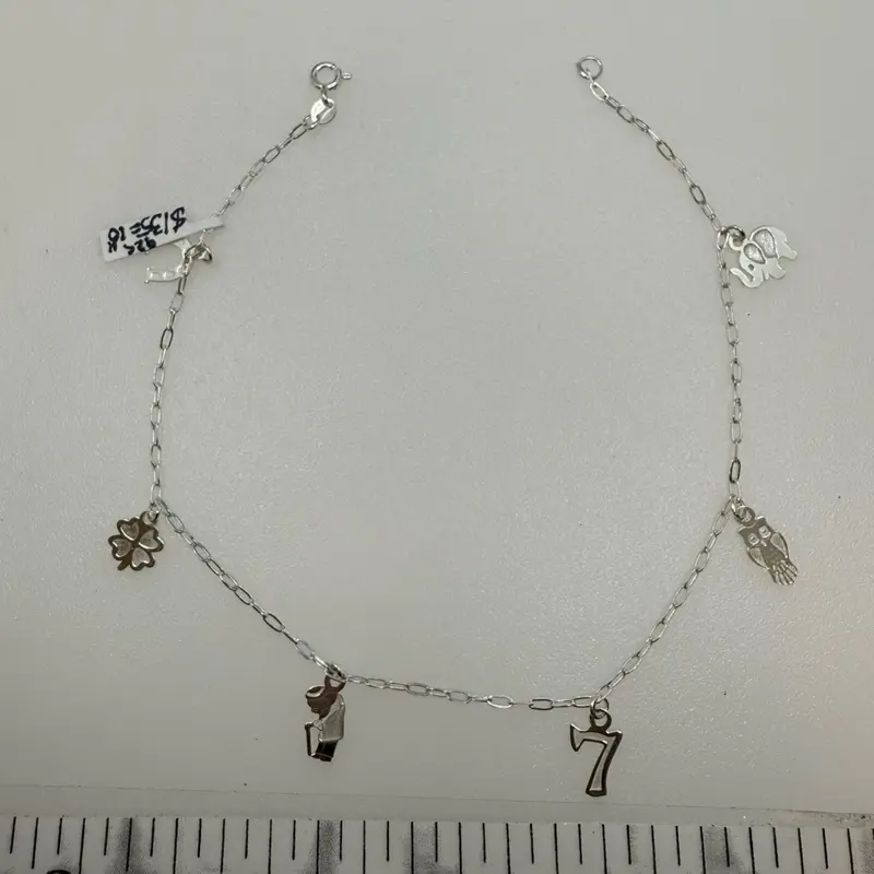 925 sterling silver 10”inch anklet lucky high quality Mexican  silver )) tobillera  de plata es 10” Pulgadas de largo  plata  Mexicana de buena suerte  elegante
